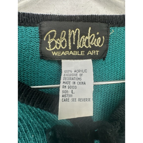 Bob Mackie Turquoise Wearable Art | Tagged Size: L - Picture 10 of 11